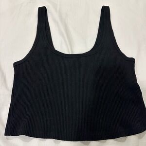 Old Navy Ribbed Cropped Tank - Women’s L - Black